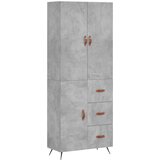  Visoka komoda siva betona 69,5x34x180 cm od konstruiranog drva | shoptok.hr