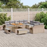  13-dijelni Vrtni Sofa Set s Jastucima Bež Poli Ratan Akacija 3-dijelni Vrtni Set za Ručavanje s Jastucima Bež Poli Ratan Akacij | shoptok.hr