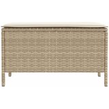  Vrtni otoman s jastukom Bež i krema 80 x 38 x 42 cm PE ratan | shoptok.hr