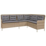  2-dijelni set vrtnih sofa od poliratana s jastucima bež | Eponuda.com