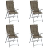 vidaXL Blazina za stol 4 kosi melanž taupe 120x50x4 cm blago Cene