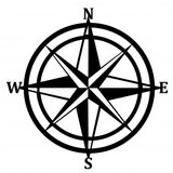 Wallity metalni ukras za zid compass | ePonuda.com