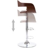 vidaXL Barski stolček vezan les in taupe blago | Shoptok.si