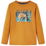  Dječja majica dugih rukava tamna oker boja 104 | shoptok.hr