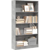 vidaXL Regal za knjige boja betona 80x24x143 cm konstruirano drvo Cijene