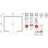 Male kuće Drvena vrtna kućica Britta B 320 × 290 cm sa šindrom | shoptok.hr