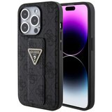 Guess Gues maska za iPhone 15 pro max gripstand 4G triangle strass black ( GUHCP15XPGS4TDK )