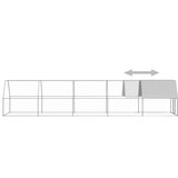 Vanjski kavez za kokoši 2 x 10 x 2 m od pocinčanog čelika | shoptok.hr