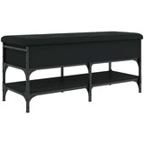  Klupa za cipele crna 102 x 42 x 45 cm od konstruiranog drva | shoptok.hr