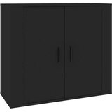  Komoda crna 80 x 33 x 70 cm od konstruiranog drva | shoptok.hr