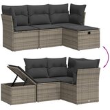  4-dijelni set vrtnih sofa od poliratana s jastucima sivi | shoptok.hr