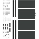  Vrtna vrata Crna 105 x 205 cm Čelik s prahom premazan | shoptok.hr