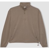 Defacto Fit Standard Fit Stand Collar Sportsman Sweatshirt Cene