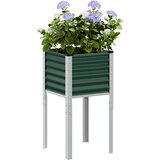  Vrtna žardinjera Zelena 45x45x88 cm Čelik | shoptok.hr