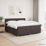 Boxspring krevet s madracem Tamno smeđa 200 x 200 cm Tkanina | shoptok.hr