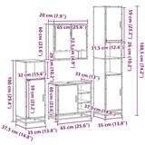 vidaXL 4-dijelni set kupaonskog namještaja boja hrasta sonome drveni | shoptok.hr