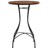 Bistro stolić s mozaikom terakota Ø 50 x 70 cm keramički | shoptok.hr