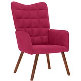  Stolica za opuštanje s osloncem za noge boja vina baršunasta | shoptok.hr