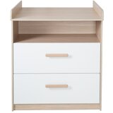 Roba Bijela/u prirodnoj boji dječja komoda u dekoru hrasta s promjenjivim stolom 88x98x75 cm Cabane – | shoptok.hr