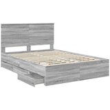  Konstrukcija postelje s predalom Siva Sonoma 140 x 190 cm, (5000121173) | Shoptok.si