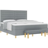 vidaXL Box spring krevet Svijetlo siva 180 x 200 cm tkanina | shoptok.hr
