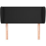  Uzglavlje s ušima crno 83x23x78/88 cm od umjetne kože | shoptok.hr