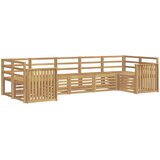  Set vanjskih sofa 7 pcs Bijela 304 x 128,5 x 73 cm | shoptok.hr