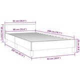  Okvir kreveta bez madraca tamnosmeđi 90x200 cm od tkanine | shoptok.hr