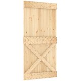  Klizna vrata 100 x 210 cm Čvrsta borovina (neobrađena) | shoptok.hr