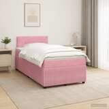 Boxspring krevet s madracem Ružičasta 120 x 190 cm Baršun | shoptok.hr