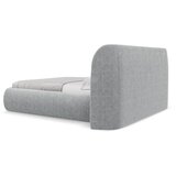 Makamii Svijetlo sivi tapecirani bračni krevet s prostorom za odlaganje s podnicom 140x200 cm Hauke – | shoptok.hr