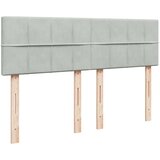  s oprugama i madracem svjetlosivi 140x190 cm baršunasti | shoptok.hr