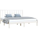  Za krevet od masivne borovine bijeli 200 x 200 cm | shoptok.hr