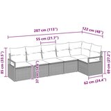  Vrtna sedežna garnitura 6 pcs Črna Poly ratan, (5000063071) | Shoptok.si