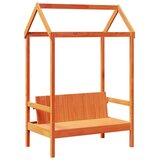  Set dnevnog kreveta s krovom voštano smeđi 80x200 cm borovina | shoptok.hr