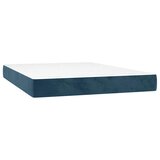  box spring s madracem LED tamnoplavi 140x200 cm baršun | shoptok.hr