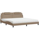  Krevet Viana s madracem cappuccino 200x200cm umjetna koža Slike