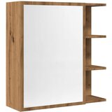 Maison Chic Kopalniška omarica - Kopalniški kabinet z ogledalom artisan hrast 62,5x20,5x64cm les, (21795045) | Shoptok.si