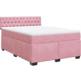 vidaXL Box spring postelja z vzmetnico roza 140x190 cm žamet, (21305700) Cene