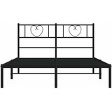  Metalni okvir za krevet s uzglavljem crni 150x200 cm | shoptok.hr