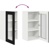 vidaXL Stenska kuhinjska omarica s polico 2 pcs Črna 40 x 31 x 80 cm | Shoptok.si