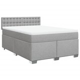 vidaXL box spring postelja z vzmetnico svetlo siva 160x200 cm žamet, (21305855) | Shoptok.si