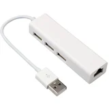 USB 2.0 Hub adapter (3x USB 2.0, LAN RJ45)