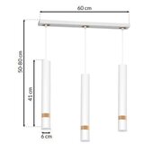 Joker Luster na sajli JOKER WHITE WOOD 3xGU10/8W/230V | Eponuda.com