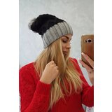 Kesi marka niezdefiniowana Cap with fleece Milano K203 black+gray Cene