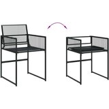 vidaXL 13-dijelni vrtni blagovaonski set poliratan crni | shoptok.hr