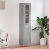  Visoka komoda siva betona 34 5x34x180 cm od konstruiranog drva | shoptok.hr