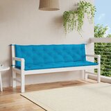  Jastuk za vrtnu klupu svjetloplavi 200x(50+50)x7 cm od tkanine | shoptok.hr