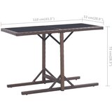  Vrtni stol smeđi 110 x 53 x 72 cm stakleni i poliratan | Eponuda.com