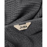 JUNA Temno siva frotirna brisača iz organskega bombaža 50x100 cm Check – | Shoptok.si